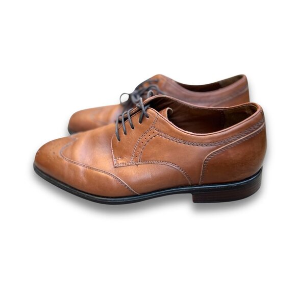 Johnston & Murphy Mens Brown Oxford Dress Shoes Size 8.5 Leather Uppers main image 7